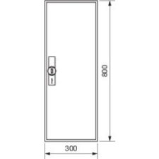 Hager FWB51D Univers mezős elosztó, falon kívüli, IP44, üres, 800x300x161mm villanyszerelés