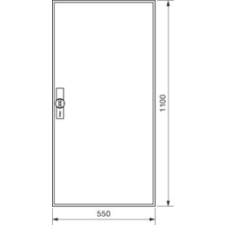 Hager FWB72D Univers mezős elosztó, falon kívüli, IP44, üres, 1110x550x161mm villanyszerelés