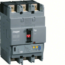 Hager HEC125H Kompakt megszakító x250, 3P, 125A, 70kA, LSI-elektronikus kioldó, villanyszerelés
