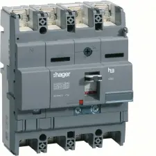Hager HNB161H Kompakt megszakító x250, 4P, 160A, 40kA, áll. TM kioldóval villanyszerelés