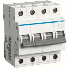 Hager Kismegszakító 4P,16A, C karakterisztika, 6 kA (Hager MC416) villanyszerelés