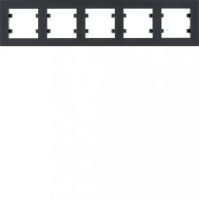 Hager Lumina Intense WL5753 5-ös fekete keret vízszintes elhelyezéssel IP20 villanyszerelés