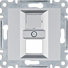 Hager Lumina WL2322 Keystone adapter informatikai csatlakozóaljzathoz ezüst burkolattal, keret nélkül villanyszerelés