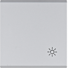Hager Lumina WL6022 ezüst előlap lámpajellel nyomogombokhoz villanyszerelés