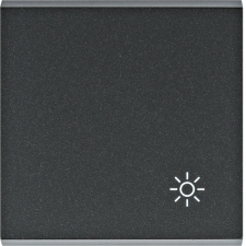 Hager Lumina WL6023 fekete előlap lámpajellel nyomogombokhoz villanyszerelés