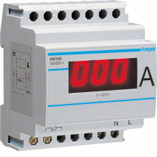 Hager SM020 Digitális ampermérő, 1 fázisú, direktmérés, 0-20A, moduláris villanyszerelés