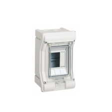 Hager VE103PN Vector elosztó, IP65, 3 modul, UV álló, kikönnyített kábelbevezetéssel. 175x111x93mm villanyszerelés