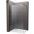 Hagser Bertina zuhanykabin fal walk-in 120 cm fekete matt üveg/átlátszó üveg HGR30000022