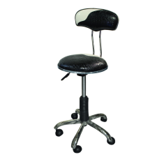 Hair Power Salon forgó ülőke háttámlával, fekete-fehér SX-850 fodrászkellék