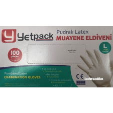 Hair Power Yetpack púderezett latex gumikesztyű fehér M, 100 db hajfesték, színező
