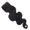 HairExtensionShop Csatos Hullámos Emberi Póthaj Fekete Színben 50cm Body Wave (Szín #1)