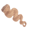 HairExtensionShop Csatos Hullámos Emberi Póthaj Sötétszőke Színben 40cm Body Wave (Szín #12)