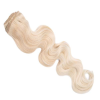 HairExtensionShop Csatos Hullámos Emberi Póthaj Világosszőke Színben 50cm Body Wave (Szín #24)