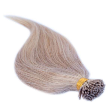 HairExtensionShop Keratinos I-TIP Emberi Póthaj Mikró Gyűrűzéshez Aranyszőke 40cm (Szín #16) póthaj