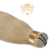 HairExtensionShop Prémium Tresszelt Póthaj Hajhosszabbításhoz Világosszőke 60cm (Szín #24) póthaj