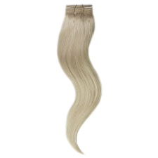 HairExtensionShop Tresszelt Emberi Póthaj Világos Platinaszőke Színben 50cm (Weft Haj #60) póthaj