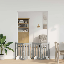  Hajtható állatkerítés 4 pcs Beton Szürke 201 x 38 x 70 cm kutyafelszerelés