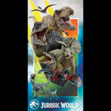 Halantex Jurassic World: Dinoszauruszok Gyerek Pamut fürdőlepedő 70 x 140 cm (9123T) lakástextília