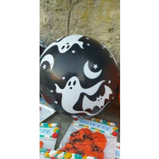Halloween dekoráció lufi, 10 DB FEKETE dekoráció