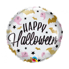 Halloween Happy Halloween Bats, Ghosts fólia lufi 46 cm party kellék
