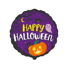 Halloween Happy Halloween Purple fólia lufi 48 cm party kellék