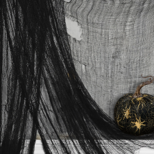 Halloween-i függöny - fekete, szövet - 180 x 75 cm lakástextília