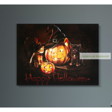  Halloween-i LED-es hangulatkép, 40x30cm party kellék