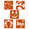  Halloween-i sablonkészlet - 5 db / csomag