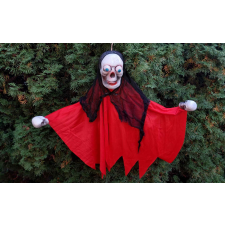 Halloween koponyás felkasztható szellem dekoráció PIROS dekoráció