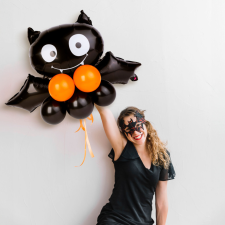 Halloween lufi - denevér - 10 db / csomag dekoráció