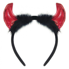 Halloween Ördögszarv Red fejpánt szőrmével party kellék