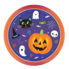 Halloween papírtányér 8 db-os 23 cm party kellék