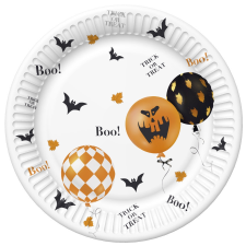 Halloween Scary Balloons papírtányér 8 db-os 22,7 cm party kellék
