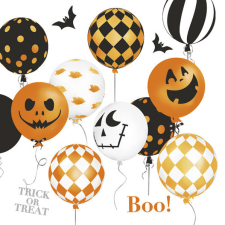 Halloween Scary Balloons szalvéta 20 db-os 33x33 cm party kellék