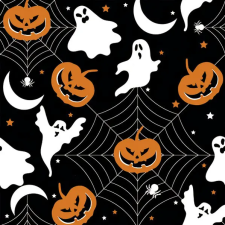  Halloween Scary Black szalvéta 20 db-os 33x33 cm party kellék