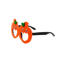  Halloween szemüveg, sütőtök modell, 15x14 cm party kellék