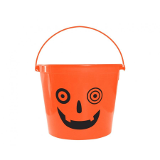 Halloween Tök Crazy cukorka gyűjtő vödör 14,5x11,5 cm party kellék