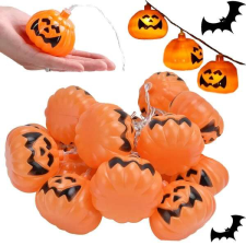Halloween tök led füzér 200cm - meleg fény, dekorációs lámpa dekoráció