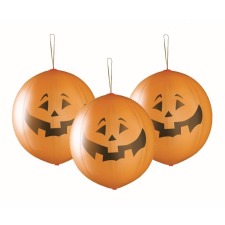 Halloween Tök Pumpkin léggömb, lufi 3 db-os 18 inch (45 cm) szalaggal party kellék
