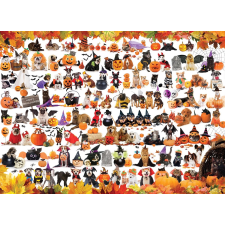Halloweeni állatkák 1000 darabos puzzle puzzle, kirakós