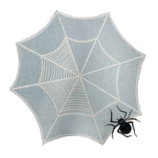 Halloweeni kerek tányéralátét - Szürke konyhai eszköz