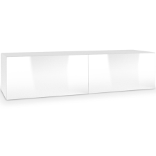 Halmar LIVO fali TV szekrény, matt- és magasfényű fehér, 160x40x30 cm HM0292 bútor
