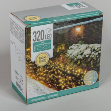 Háló 320 LED-es transparens adapteres meleg dekorációs kellék