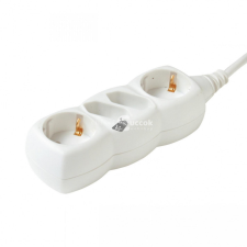  Hálózati elosztó, 4 aljzat (2 euró + 2 földelt), 1,5m hosszabbító, elosztó