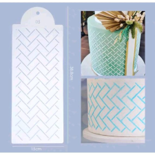  Halszálka/parketta mintás torta stencil sütés és főzés