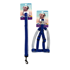  Hám + póráz szett – kék, S méret nyakörv, póráz, hám kutyáknak