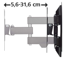 Hama 00118101 TV konzol 121,9 cm (48") Fekete tv állvány és fali konzol