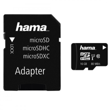 Hama 16GB microSDHC Class 10 UHS-I + adapterrel memóriakártya