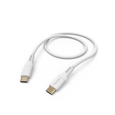 Hama 201577 USB-C apa - USB-C apa 2.0 Flexibilis adat és töltőkábel - Fehér (1.5m) kábel és adapter