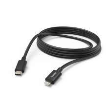 Hama 201599 USB-C apa - Lightning apa 2.0 Adat és töltő kábel - Fekete (3m) kábel és adapter